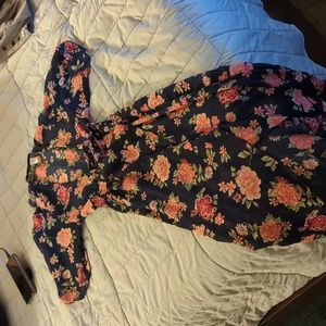 No Boundaries, pink flower dress wrap